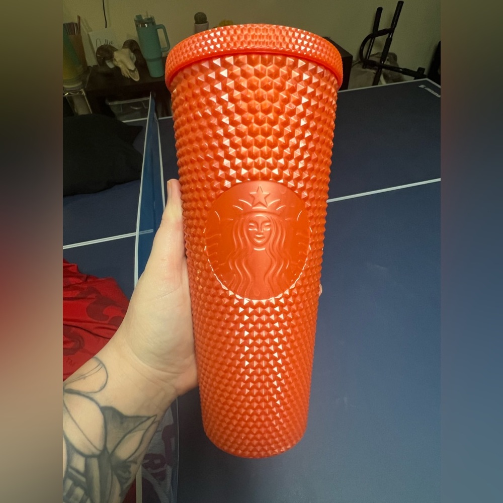 Starbucks 24oz Orange Studded Cup